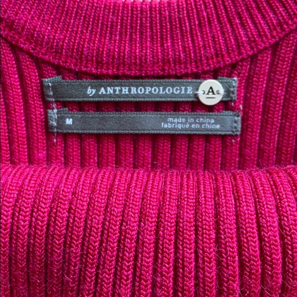 New Anthropologie magenta textured knit tank top ribbed - Picture 12 of 12